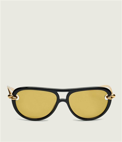 Sonnenbrille  Bottega Veneta Dame BV1418S001-BLACK-GOLD-YELLOW58 - BV1418S001-BLACK-GOLD-YELLOW58